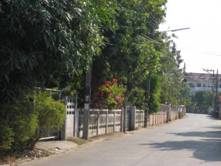 Apartment building and house in town center